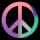 Rotating peace symbol in GIF format.